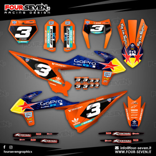 Grafiche per Ktm TLD GOPRO ARANCIO-BLU